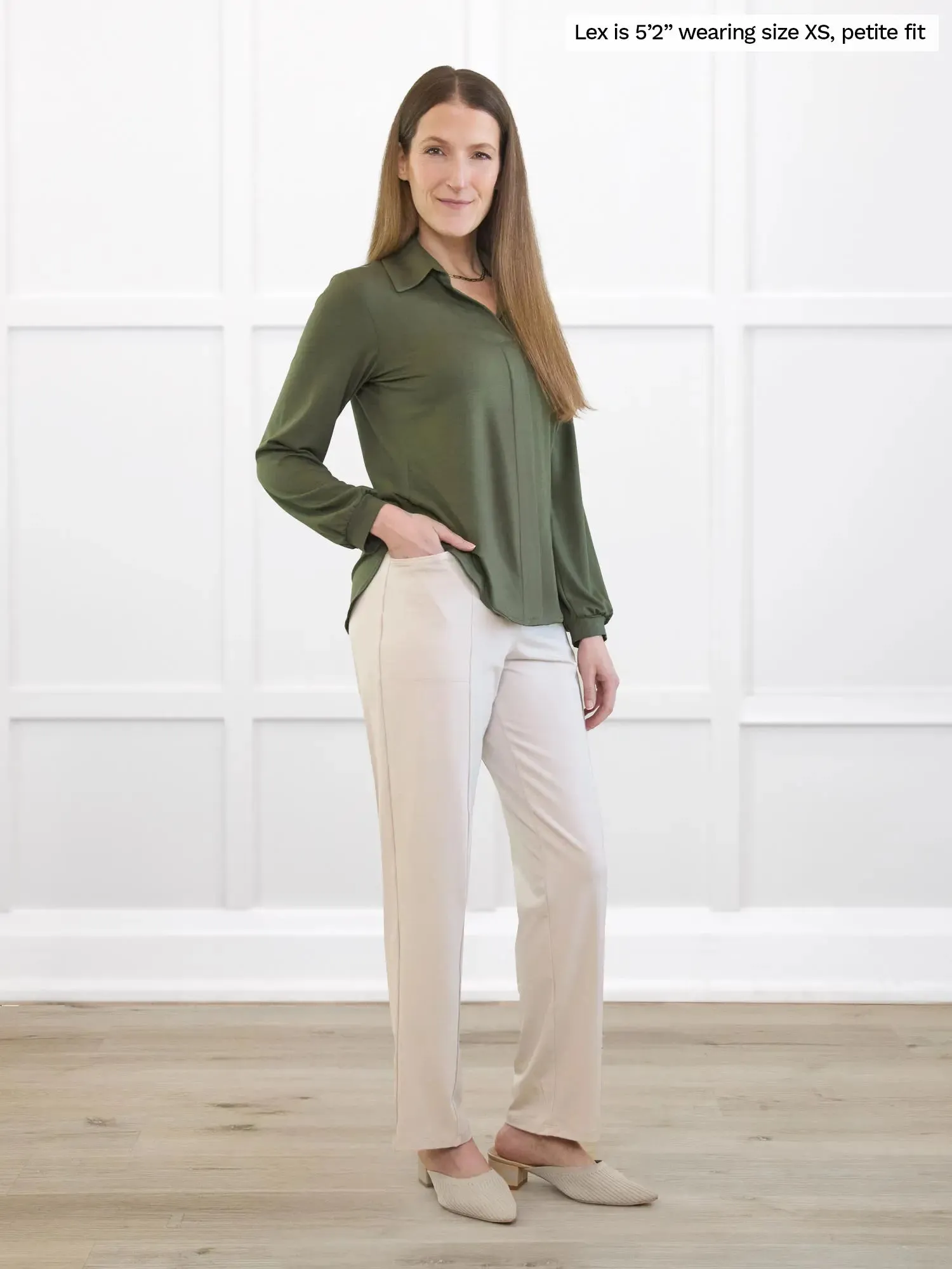 Tibby high waisted straight leg pant