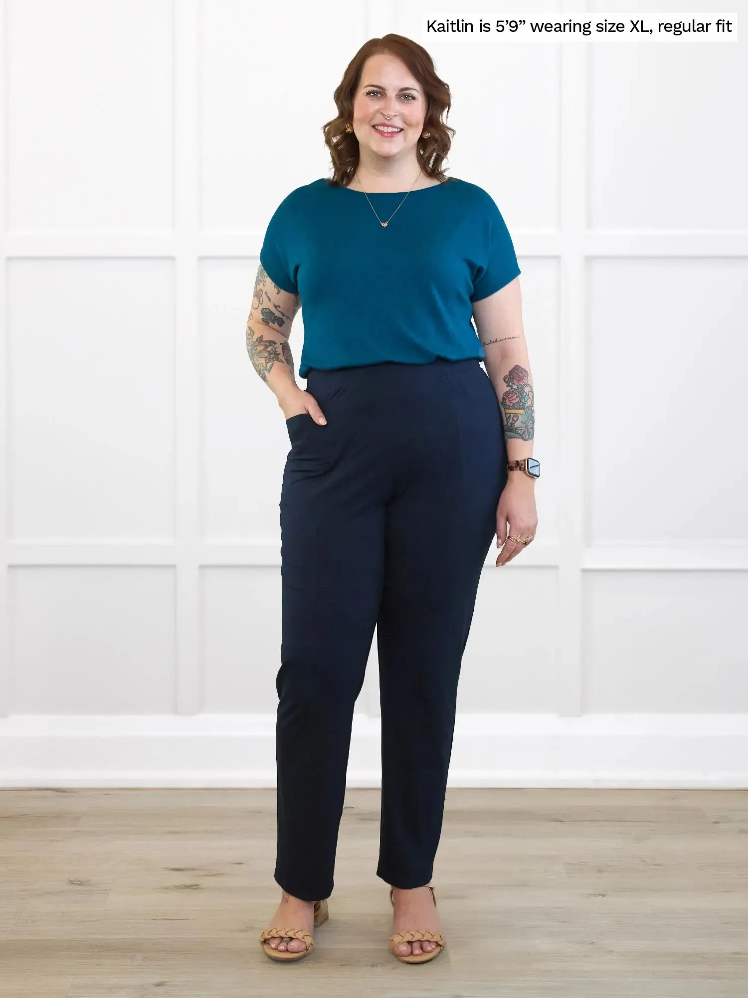 Tibby high waisted straight leg pant