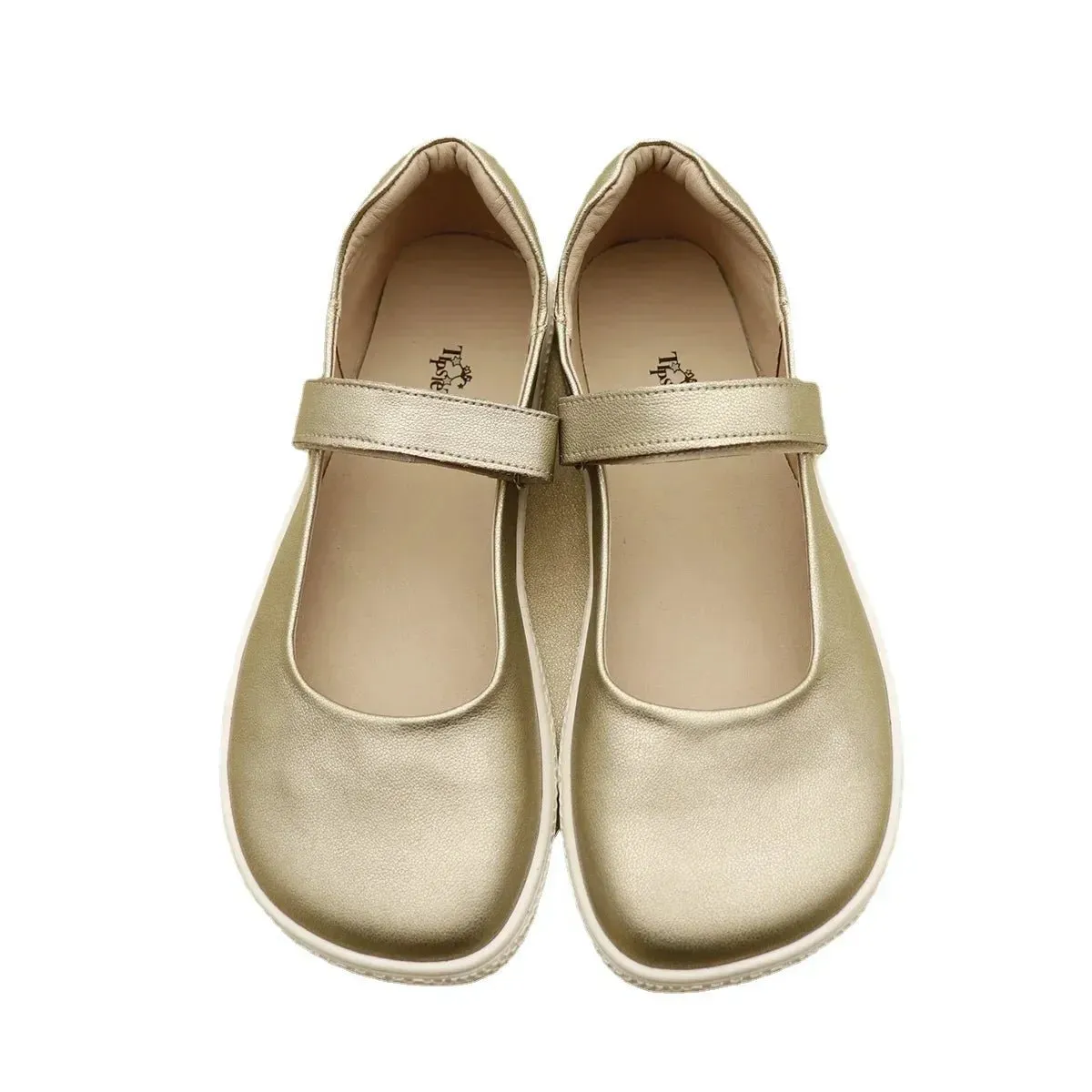 Tipsietoes Barefoot Leather Ballerinas - Zero Drop, Wide Toe Box, Lightweight Flats for Women