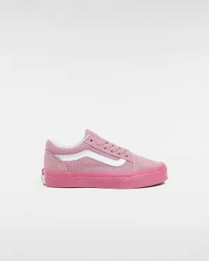 VANS Kids Old Skool Glossy Sidewall Trainers - Pink