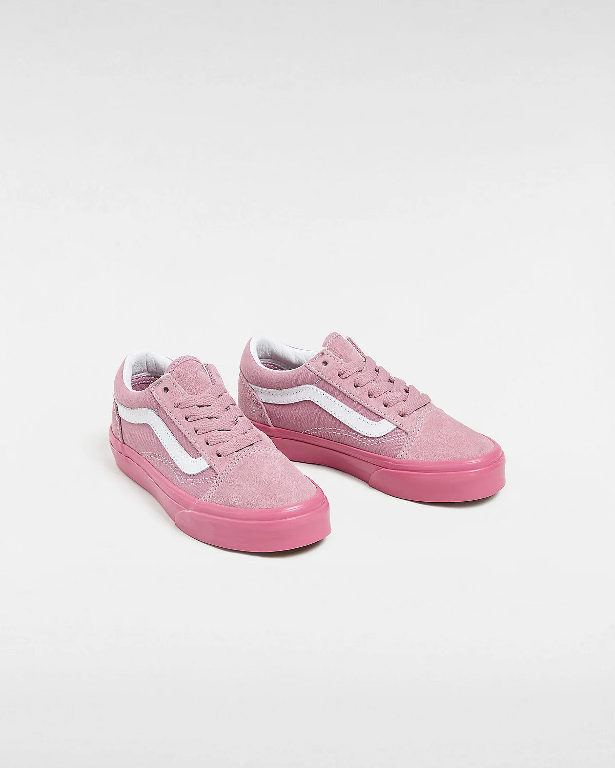 VANS Kids Old Skool Glossy Sidewall Trainers - Pink