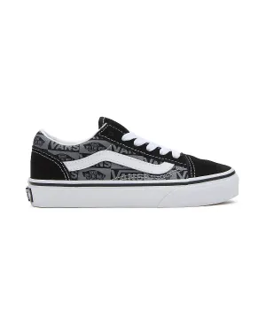 VANS Kids Old Skool Logo Trainers - Black / Grey