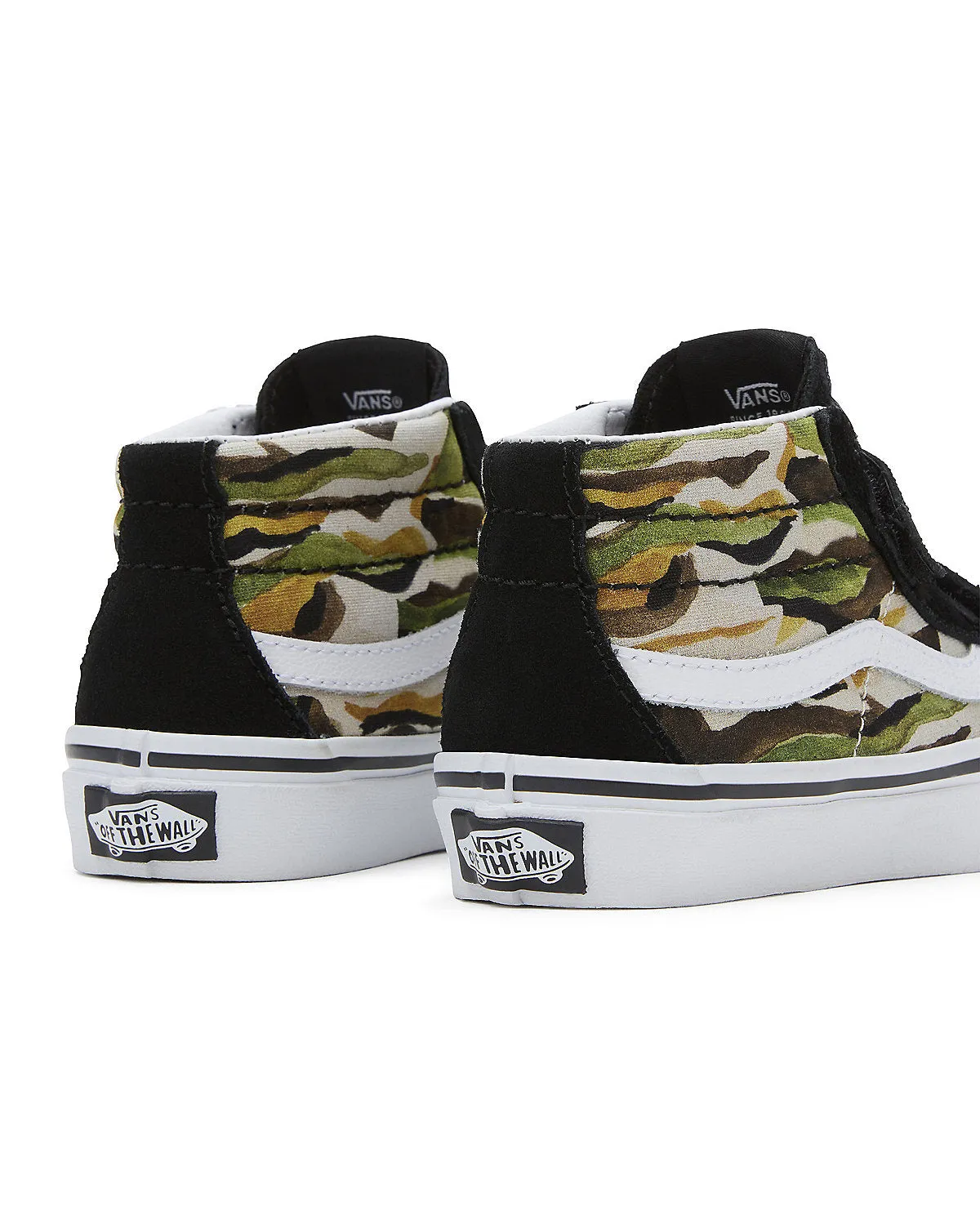 VANS Kids Sk8-Mid Reissue V Painted Camo Trainers - Green