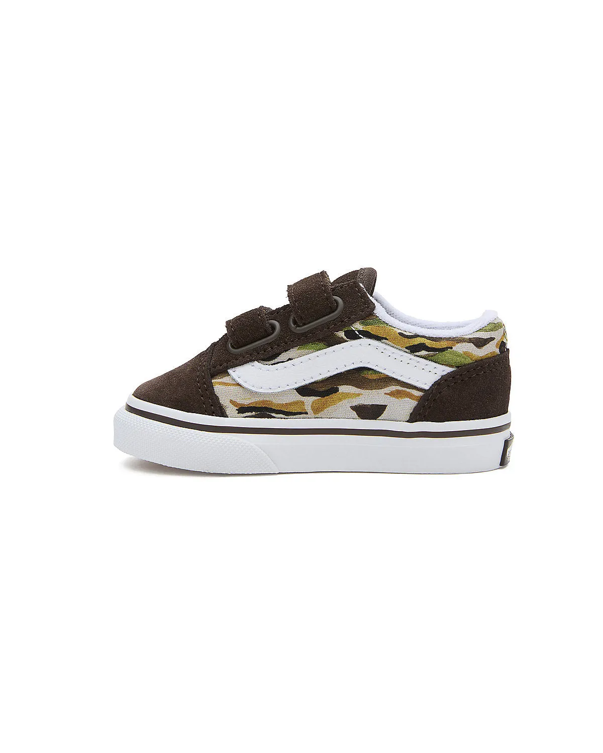 VANS Toddler Old Skool V Painted Camo Trainers - Brown