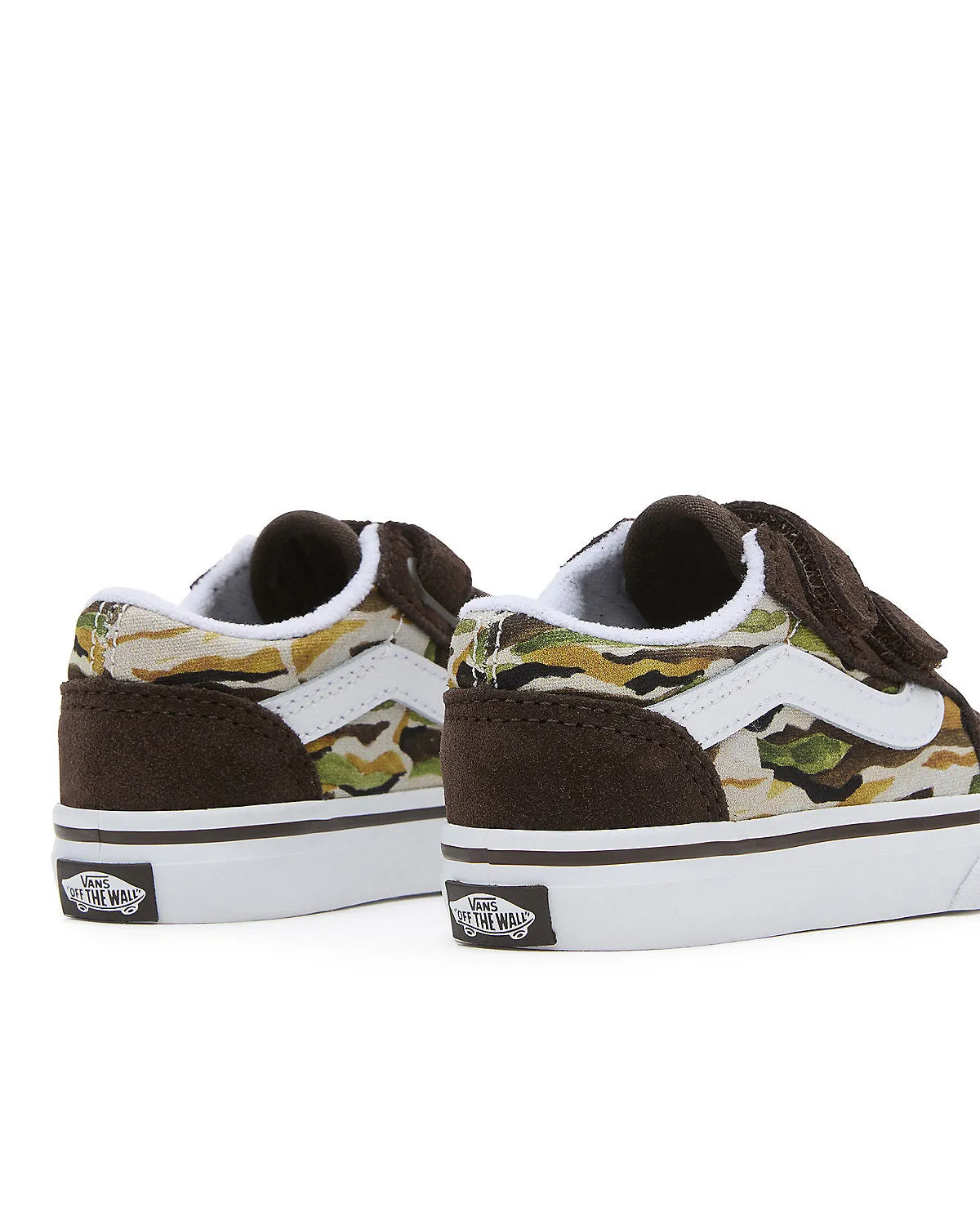VANS Toddler Old Skool V Painted Camo Trainers - Brown