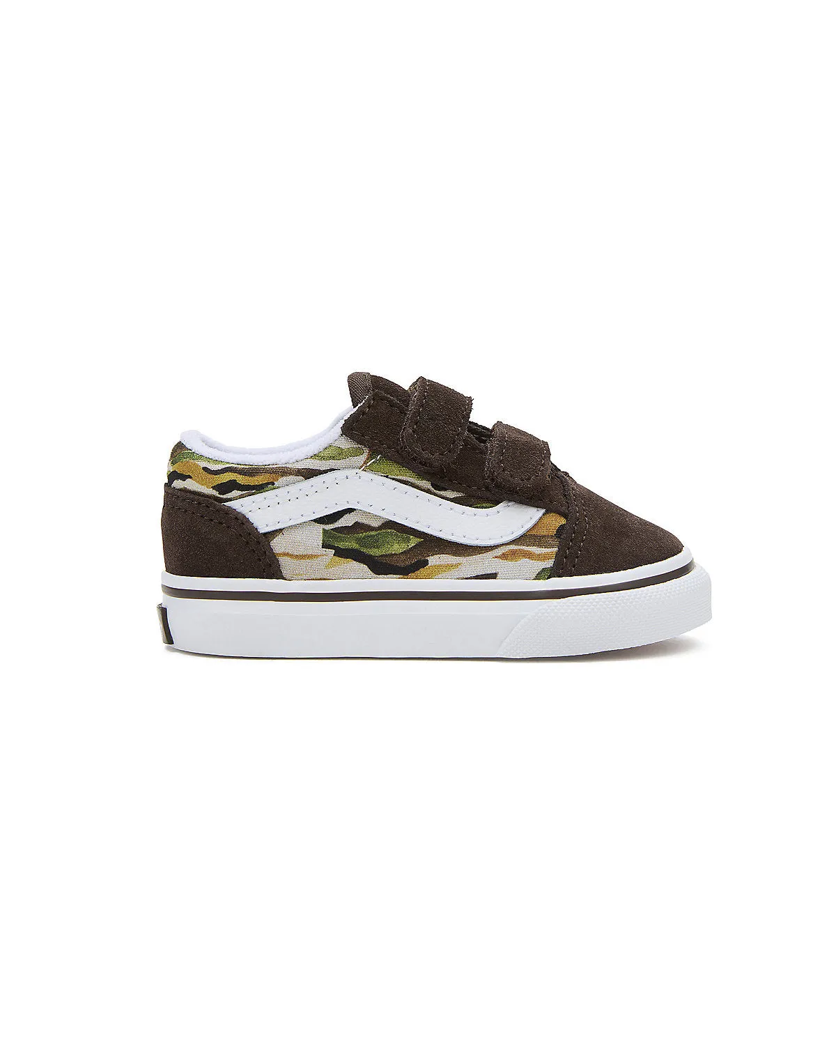 VANS Toddler Old Skool V Painted Camo Trainers - Brown