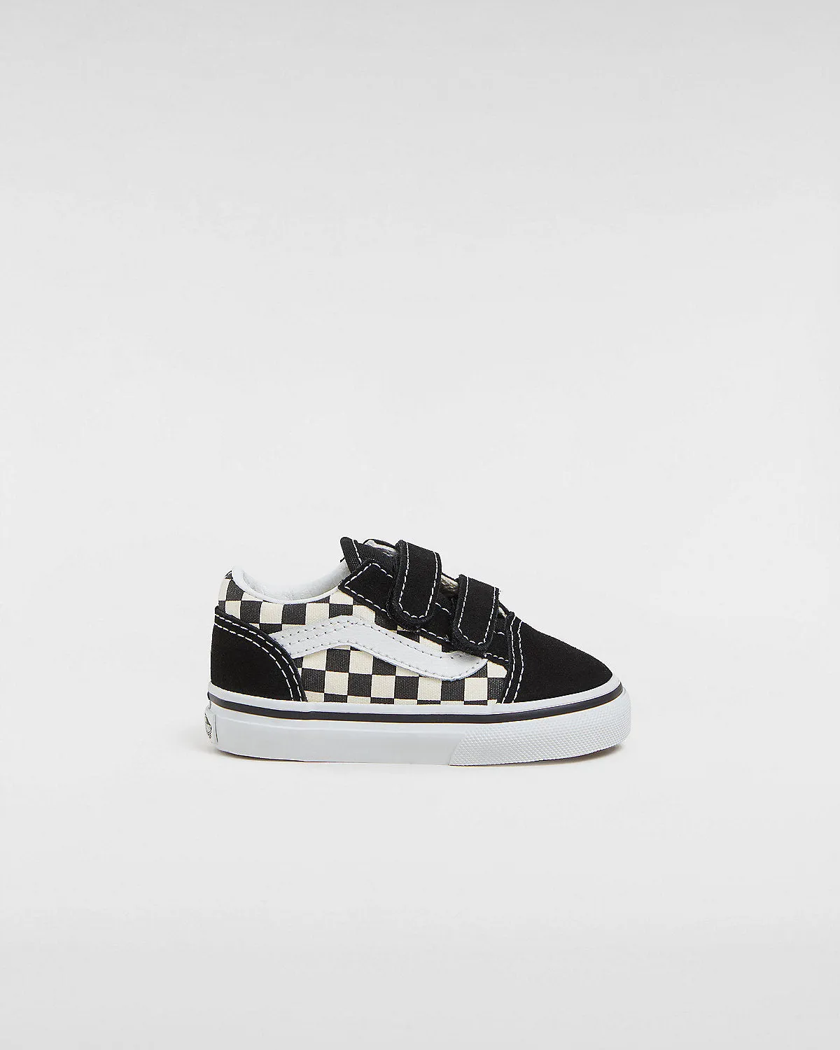 VANS Toddler Old Skool V Primary Check Trainers - Black