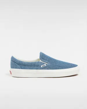 VANS Unisex Classic Slip-On Threaded Denim Trainers - Blue