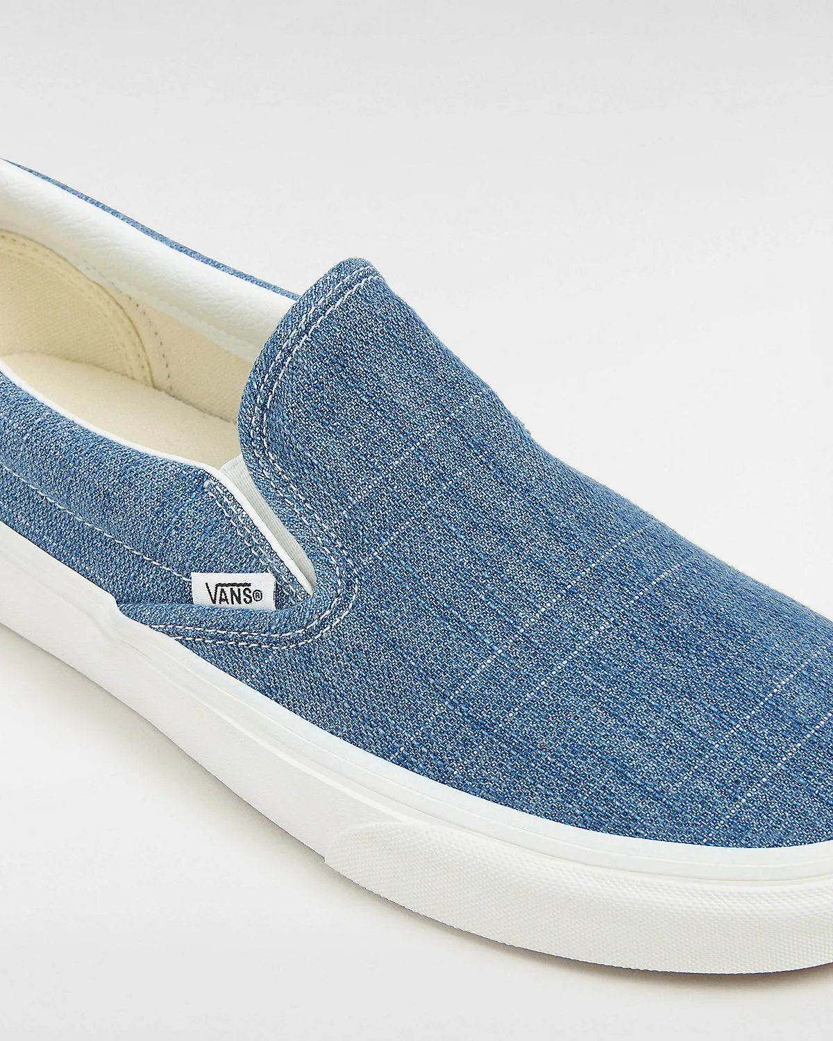 VANS Unisex Classic Slip-On Threaded Denim Trainers - Blue
