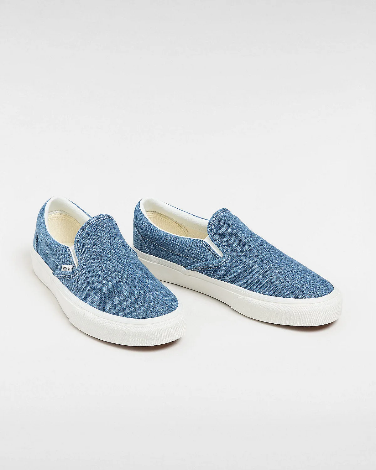 VANS Unisex Classic Slip-On Threaded Denim Trainers - Blue