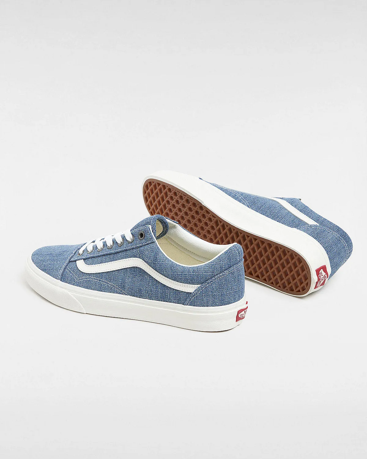 VANS Unisex Old Skool Threaded Denim Trainers - Blue / White