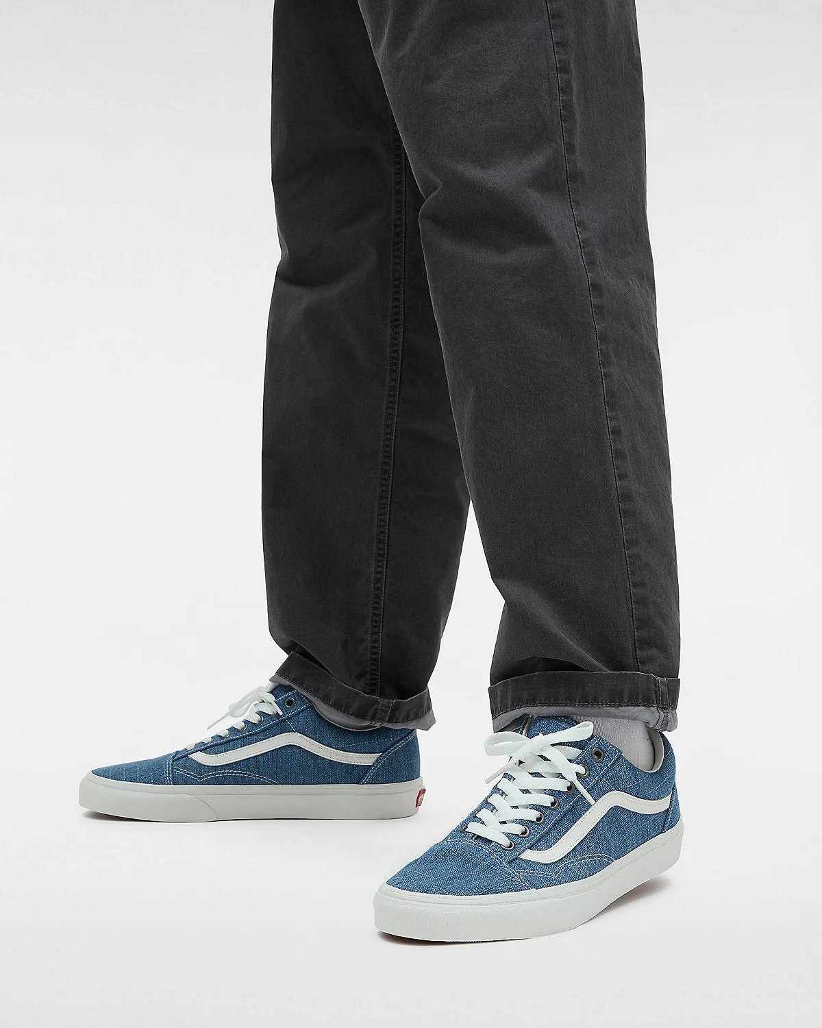 VANS Unisex Old Skool Threaded Denim Trainers - Blue / White