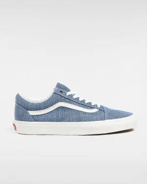 VANS Unisex Old Skool Threaded Denim Trainers - Blue / White