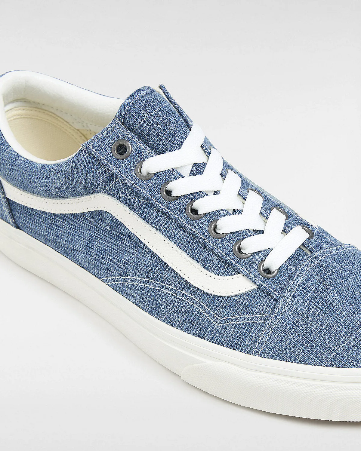 VANS Unisex Old Skool Threaded Denim Trainers - Blue / White