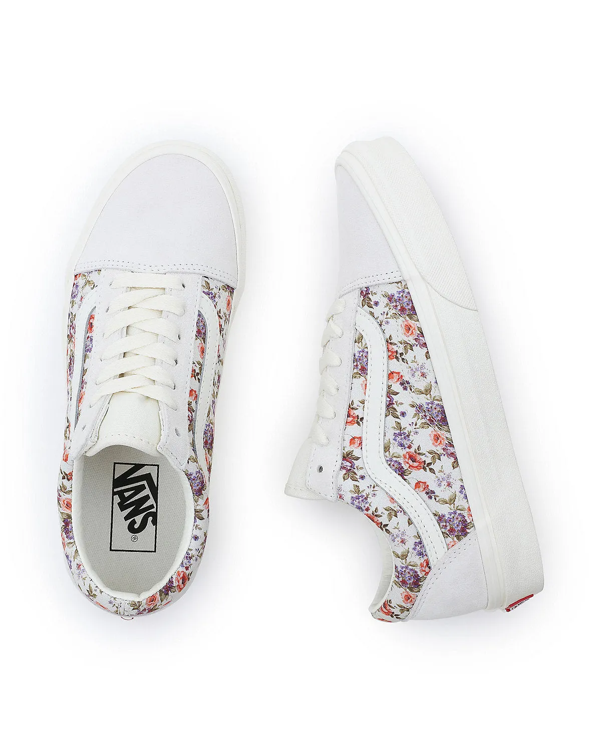VANS Unisex Old Skool Vintage Floral Trainers - Marshmallow