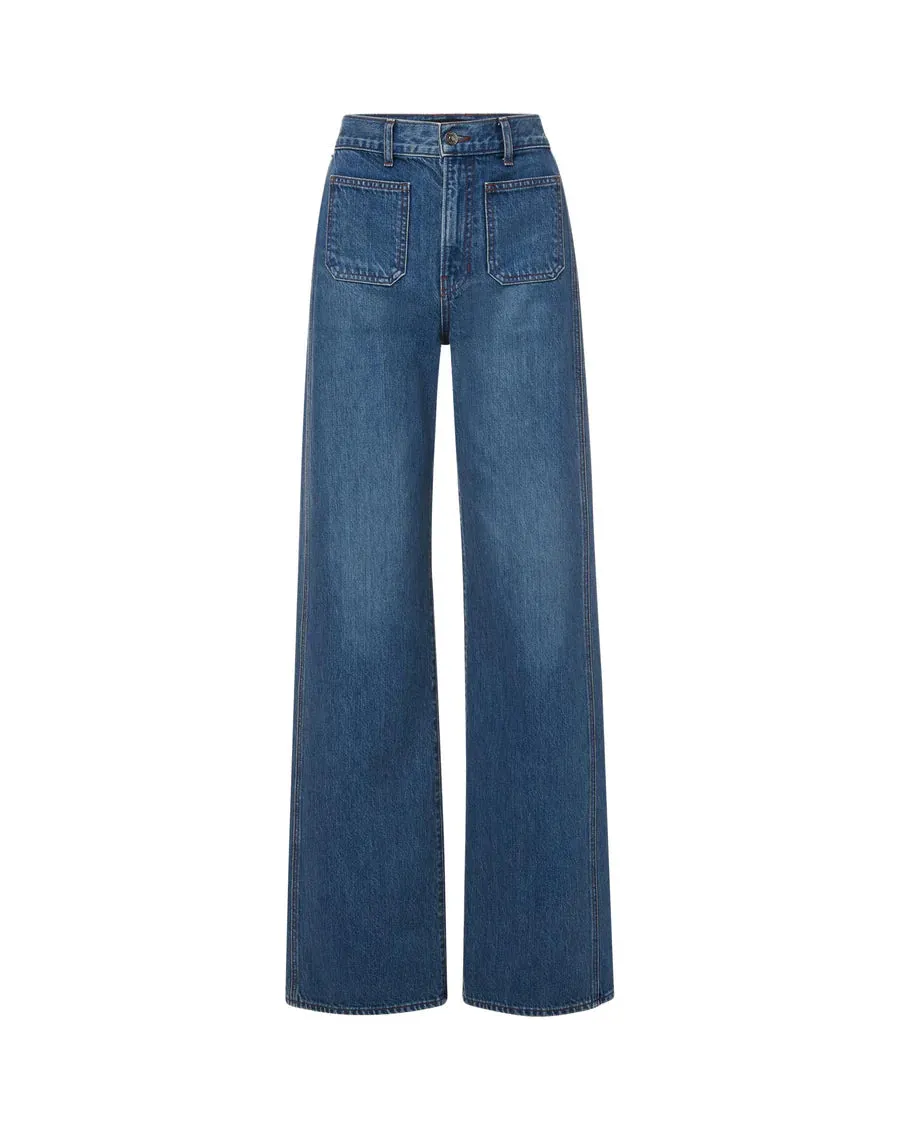 VERONICA BEARD TAYLOR HIGH RISE WIDE LEG JEAN