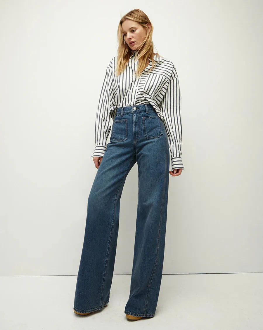 VERONICA BEARD TAYLOR HIGH RISE WIDE LEG JEAN