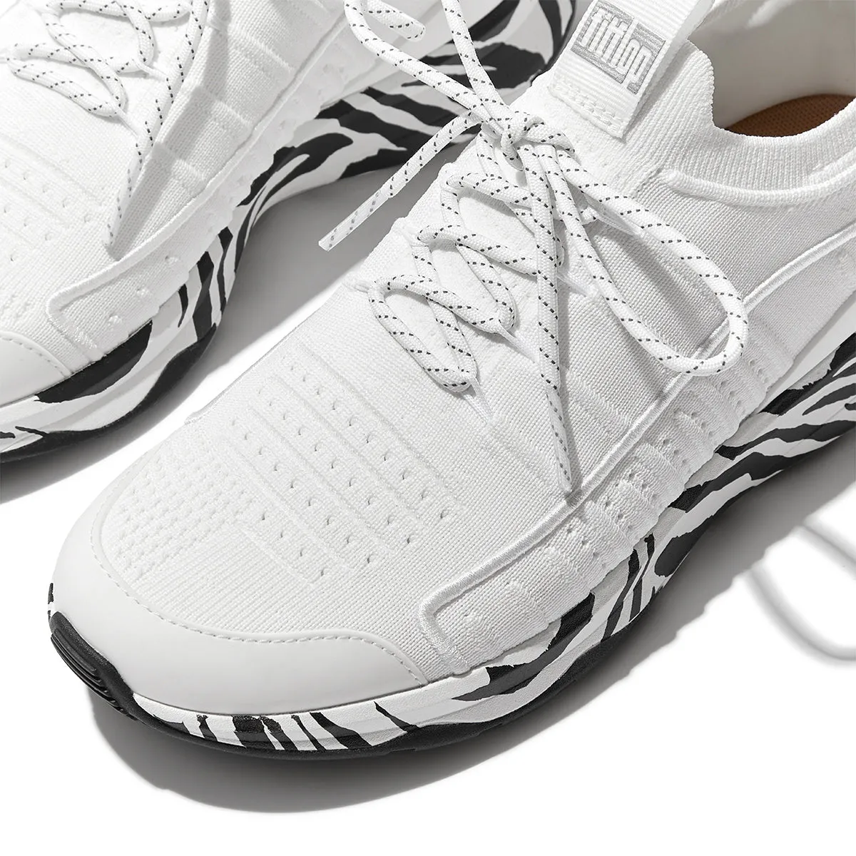 VITAMIN FF Zebra-Sole Knit Sports Trainers