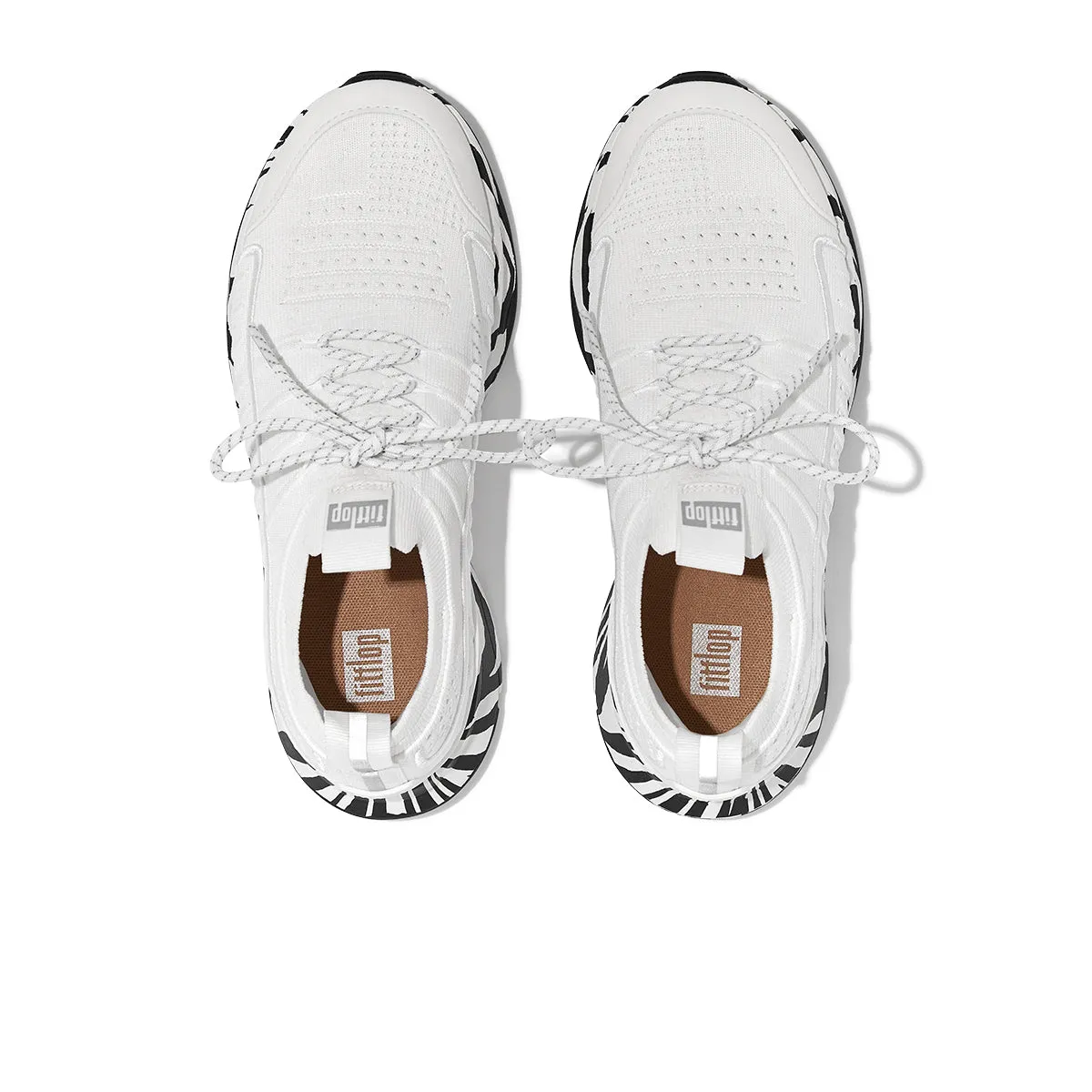 VITAMIN FF Zebra-Sole Knit Sports Trainers