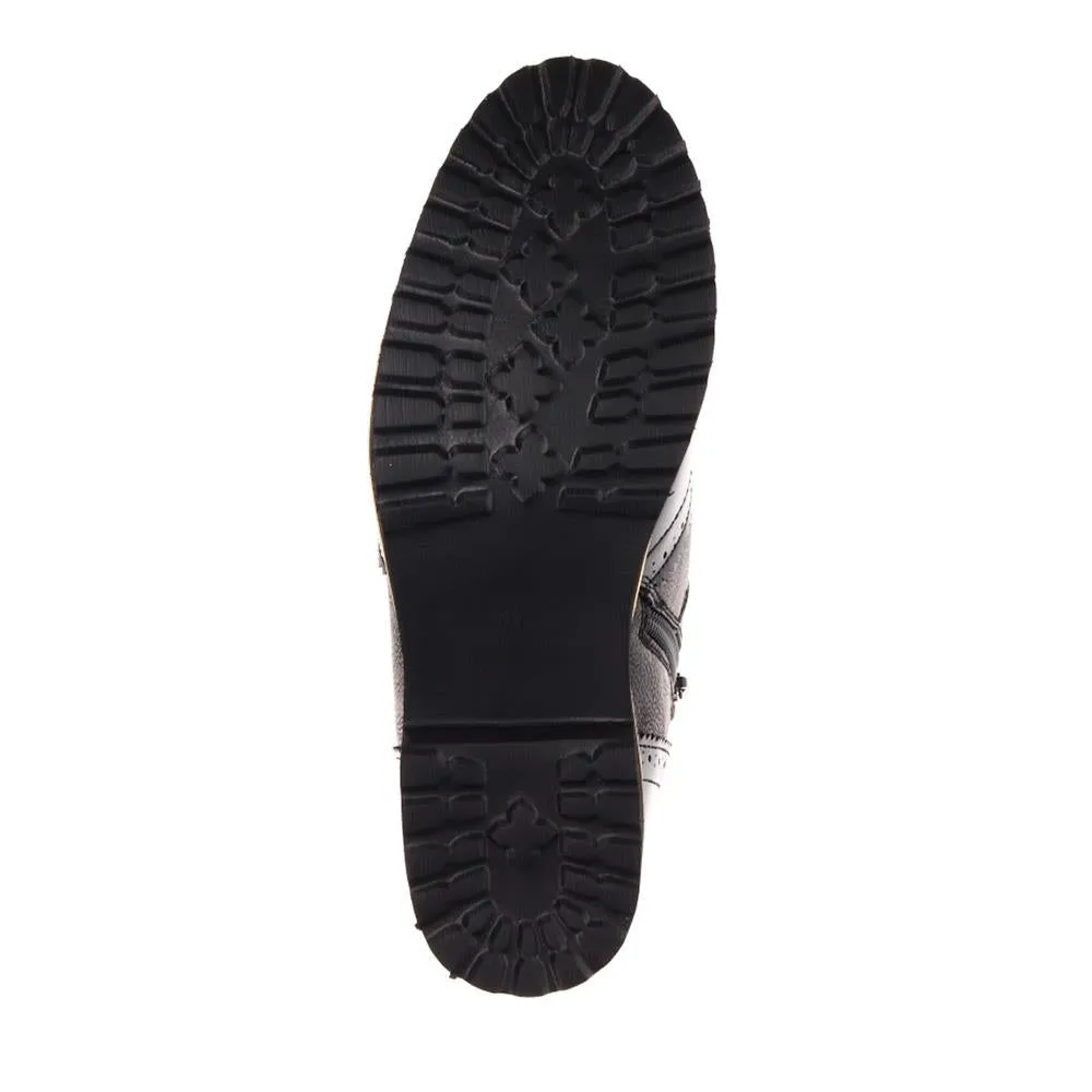 Wide-Fit Brogue Ankle Boots  - WBINS40233 / 326 349