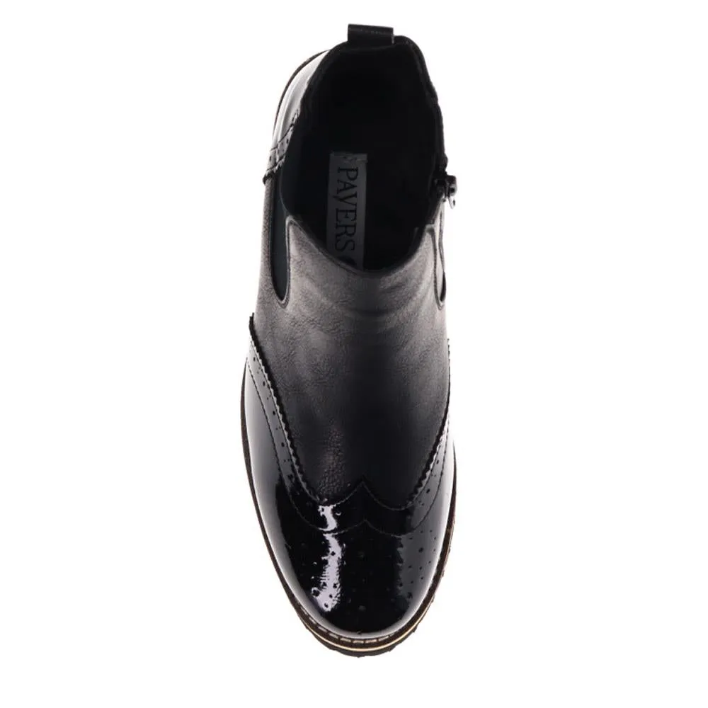 Wide-Fit Brogue Ankle Boots  - WBINS40233 / 326 349