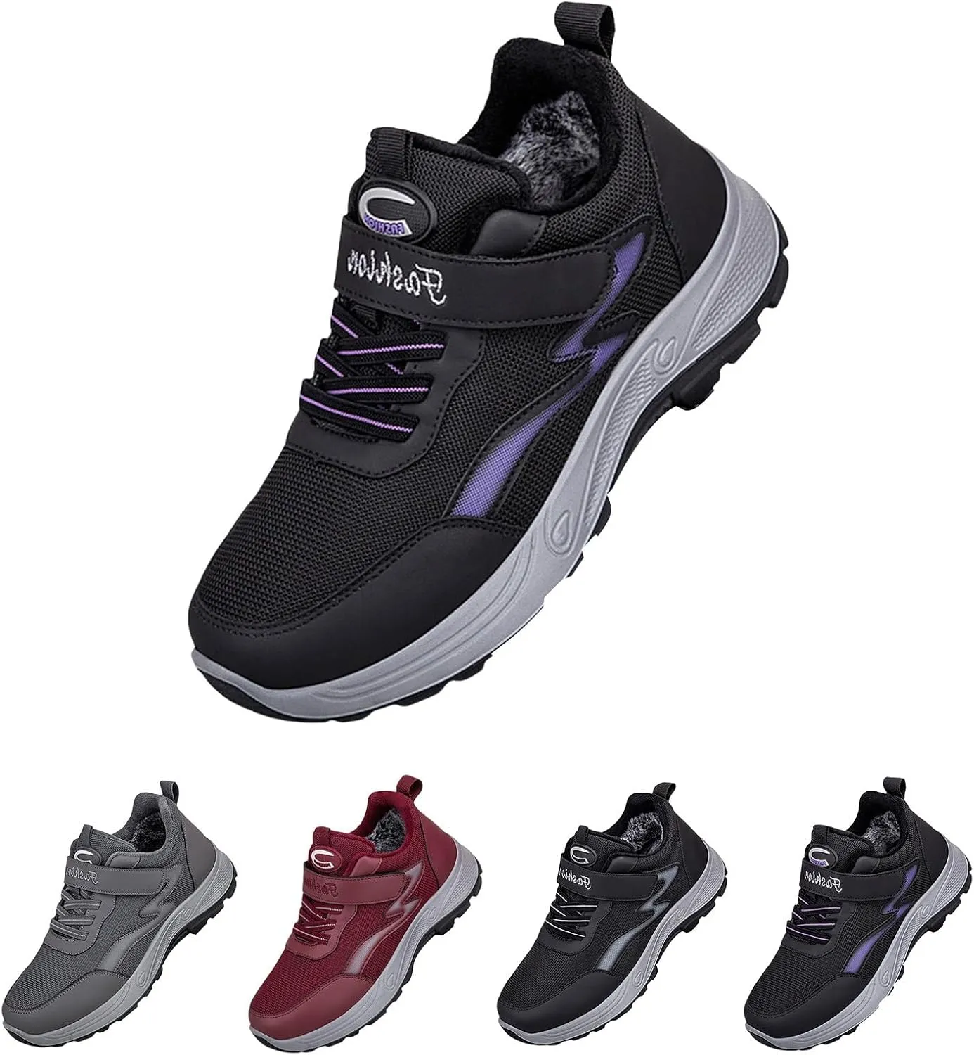 Woman Tennis Shoes Comfortable Platform Plush Lined Sneakers Lightweight Business Casual Walking Running Athletic Shoes