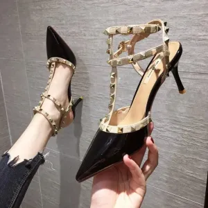 Women Fashion Slip On Office Red High Heel Shoes Lady Classic Black High Quality Office Pumps G6166