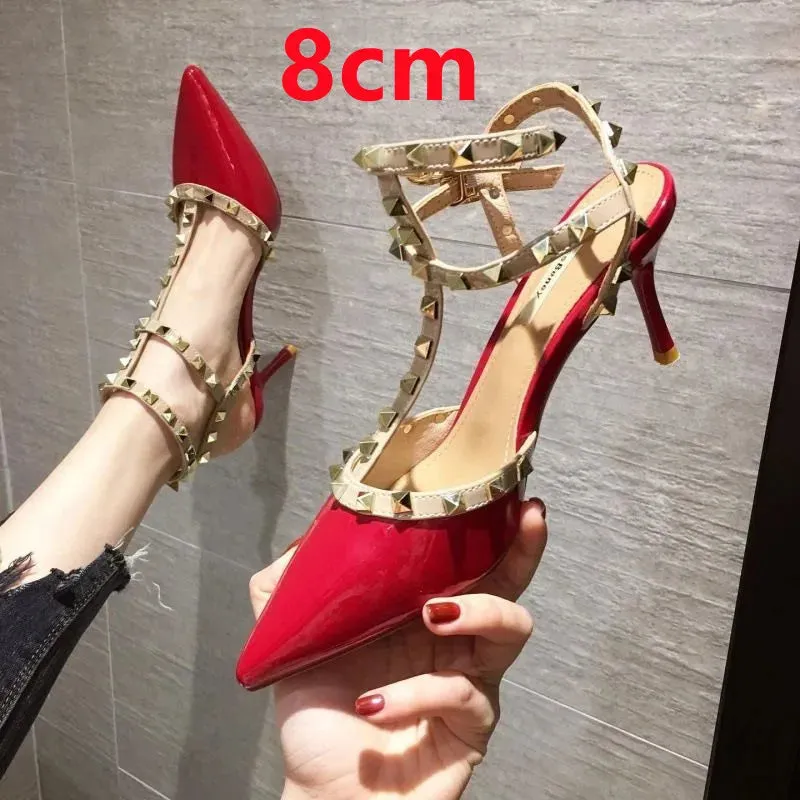 Women Fashion Slip On Office Red High Heel Shoes Lady Classic Black High Quality Office Pumps G6166