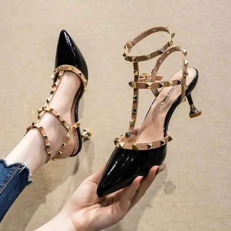 Women Fashion Slip On Office Red High Heel Shoes Lady Classic Black High Quality Office Pumps G6166