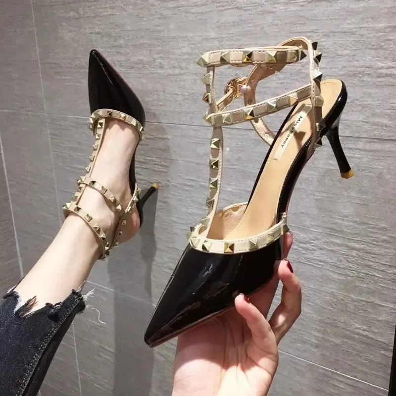 Women Fashion Slip On Office Red High Heel Shoes Lady Classic Black High Quality Office Pumps G6166