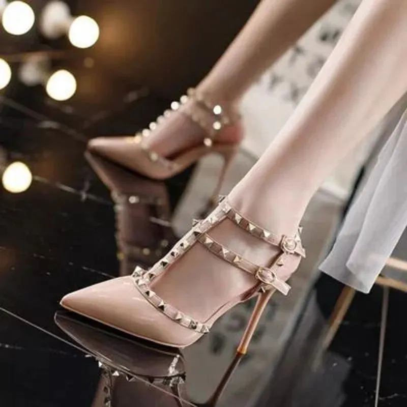 Women Fashion Slip On Office Red High Heel Shoes Lady Classic Black High Quality Office Pumps G6166