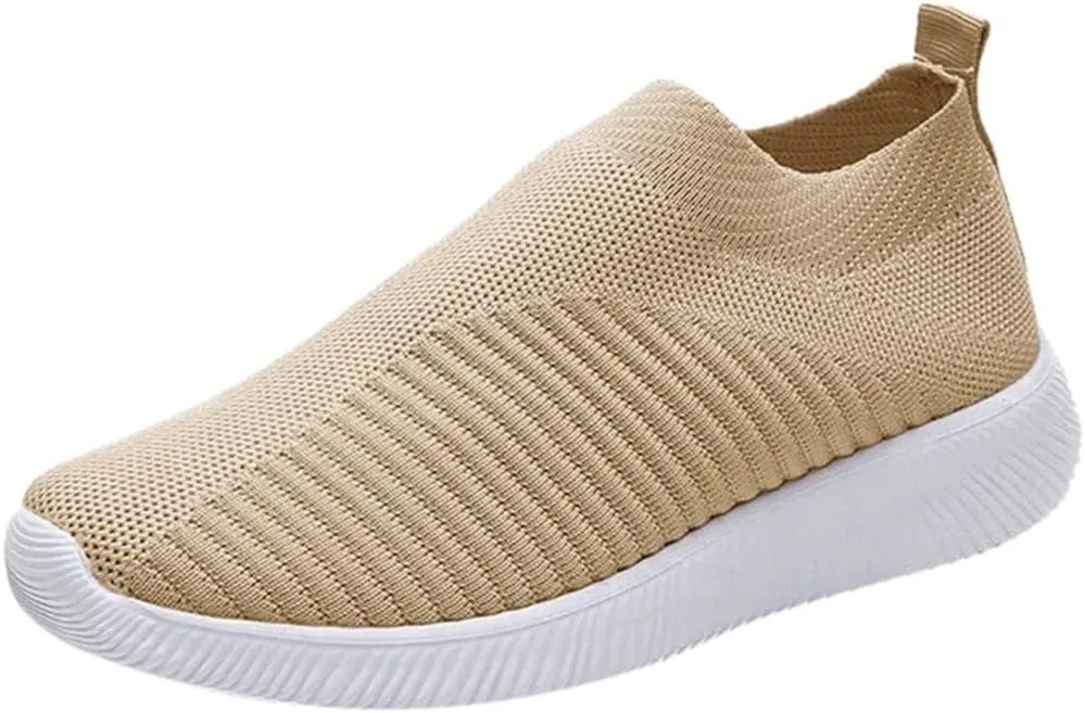 Women's Fashion Sneaker Mesh Slip On Black Non Slip Shoes for Women Comfortable Women Walking Shoes Loafers for Women 2024 High Top Sneakers for Men